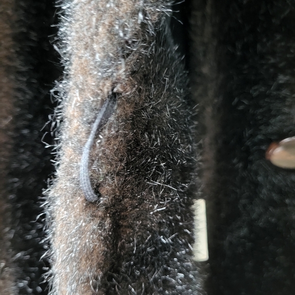 Furrocious by princess garment brown faux fur coat button closure Size M - Picture 5 of 10